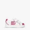Dolce & Gabbana Logo-patch Panelled Leather Low-top Trainers 6-36 Months