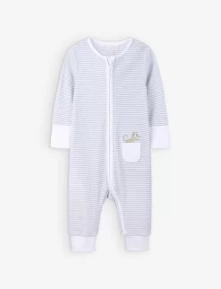 Striped Organic-cotton Babygrow 0-24 Months