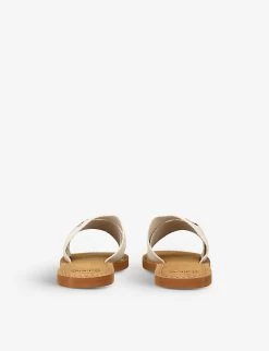Chloé Logo-print Double-strap Woven Sandals 6-9 Years -Boutique Fashionable Childrens Clothing Store R04099212 WHITE ALT03