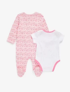 Juicy Couture Four-piece Cotton-jersey Gift Set 0-6 Months 6 Juicy Couture Four-piece Cotton-jersey Gift Set 0-6 Months -Boutique Fashionable Childrens Clothing Store R04100756 ROSESHADOW ALT02