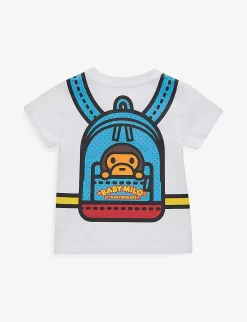 Milo Daypack-print Cotton-jersey T-shirt 6-18 Months -Boutique Fashionable Childrens Clothing Store R04109920 WHITE ALT02