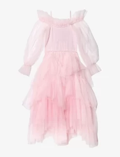 Disney X Tutu Du Monde Under The Spell Sequin-embellished Tulle Dress 4-11 Years -Boutique Fashionable Childrens Clothing Store R04110809 PORCELAINPINKMIX ALT02