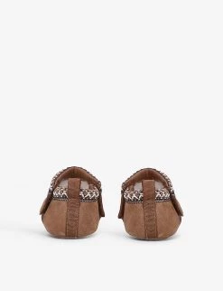 Ugg Tasman Shearling-lined Suede Slippers 0-6 Months -Boutique Fashionable Childrens Clothing Store R04113168 BROWN ALT03