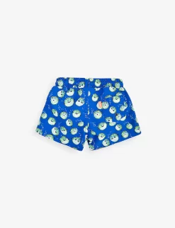 Puffer Fish Graphic-print Recycled-polyester Swim Shorts -Boutique Fashionable Childrens Clothing Store R04115083 BLUE ALT02