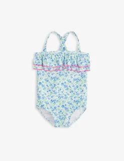 Floral-print Stretch Recycled-polyester Swimsuit 3-24 Months