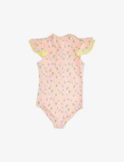 Lemon Blossom Stretch-recycled Polyester Surf Suit 3-14 Years -Boutique Fashionable Childrens Clothing Store R04115483 PINK ALT02