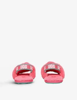 Ugg Fluff Yeah Watermelon Wool And Recycled Polyester-blend Slippers 2-7 Years -Boutique Fashionable Childrens Clothing Store R04120210 PINK ALT03