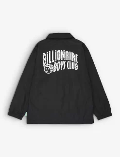 Billionaire Boys Club Astro Coach Logo-print Woven Jacket 6-12 Years -Boutique Fashionable Childrens Clothing Store R04121624 BLACK ALT02