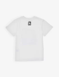 Billionaire Boys Club Jumble Robot Graphic-print Cotton-jersey T-shirt 4-12 Years -Boutique Fashionable Childrens Clothing Store R04121632 WHITE ALT02