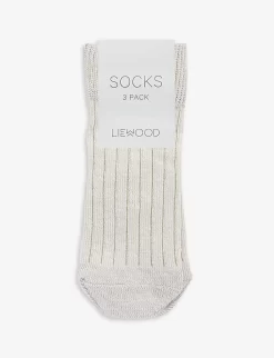 Liewood Ribbed Stretch-cotton Blend Socks Pack Of Three 6 Months - 4 Years