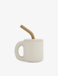 Liewood Jenna Screw-top Straw Silicone Cup 7.5cm -Boutique Fashionable Childrens Clothing Store R04122031 SANDYOAT ALT02