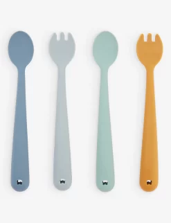 Liewood Shea Logo-debossed Pack Of Four Silicone Feeding Set