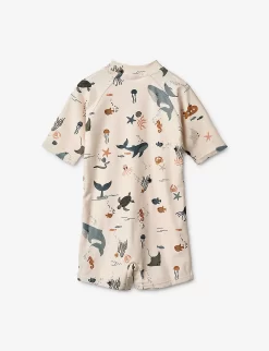 Liewood Max Recycled Polyester-blend Swim Jumpsuit -Boutique Fashionable Childrens Clothing Store R04122065 SEACREATURESANDY ALT02