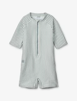 Liewood Max Stripe-print Seersucker Swim Jumpsuit 3 Months - 6 Years
