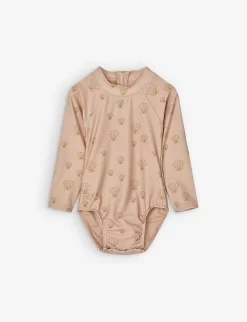 Liewood Maxime Shell-print High-neck Recycled-polyester Swimsuit 3-24 Months