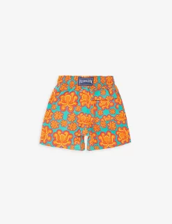 Vilebrequin Octopus-print Stretch Recycled-polyamide Shorts 4-14 Years -Boutique Fashionable Childrens Clothing Store R04124141 VERTTROPEZIEN ALT02