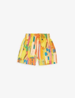 Vilebrequin Town Graphic-print Logo-badge Stretch Recycled-polyamide Shorts 4-14 Years