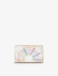 Meri-Meri Glitter-embellished Metal Hair Slides Set Of Six