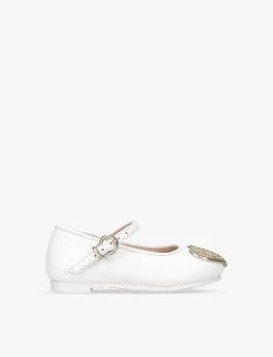 Sophia Webster Amora Gold-glitter Heart Leather Pumps