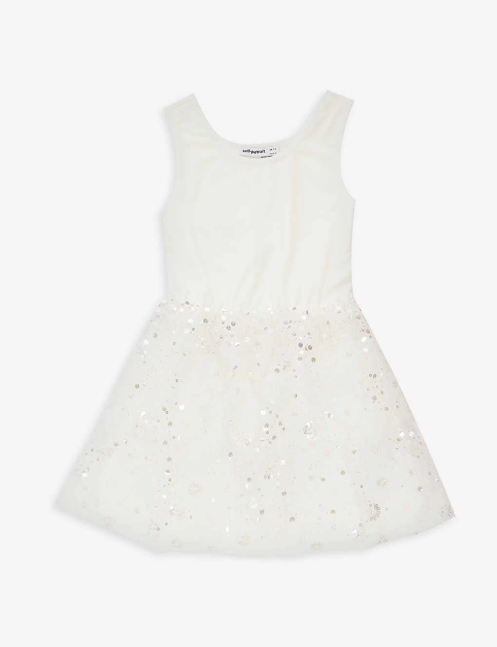 SELF PORTRAIT Sequin-embellished Sleeveless Stretch-woven Dress 3-12 Years 1 SELF PORTRAIT Sequin-embellished Sleeveless Stretch-woven Dress 3-12 Years