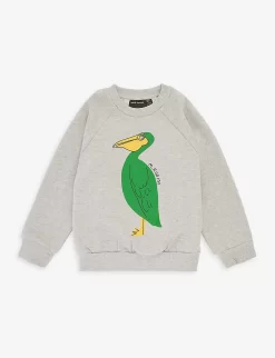 Mini Rodini Pelican-print Raglan-sleeve Cotton-jersey Sweatshirt 18 Months - 11 Years