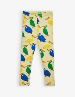 Mini Rodini Pelican-print Elasticated-waist Stretch-cotton Leggings 18 Months-11 Years