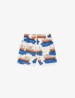 Mini Rodini Ferry-print Elasticated-waist Swim Shorts 18 Months - 11 Years -Boutique Fashionable Childrens Clothing Store R04131152 MULTI ALT02