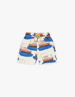 Mini Rodini Ferry-print Elasticated-waist Swim Shorts 18 Months - 11 Years
