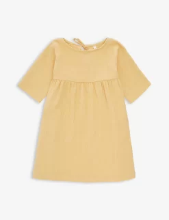 Bella Patch-pocket Organic-cotton Dress 1- 4 Years