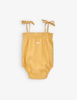Spaghetti Strap Organic-cotton Body 0-12 Months -Boutique Fashionable Childrens Clothing Store R04131288 HONEY ALT02