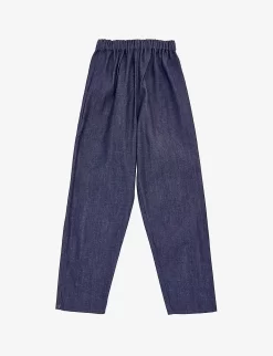 Elasticated-waist Straight-leg Organic-cotton Denim Jeans 1-10 Years