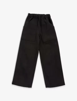 Elasticated-waist Wide-leg Organic-cotton Denim Jeans 4-10 Years