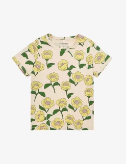 Mini Rodini Mr G Floral-print Stretch-organic-cotton T-shirt
