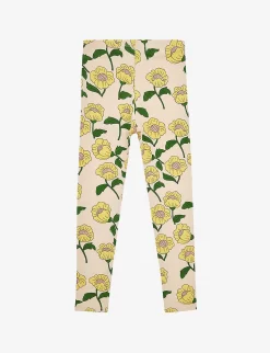 Mini Rodini Mr G Floral-print Stretch-organic-cotton Leggings 18 Months-11 Years -Boutique Fashionable Childrens Clothing Store R04135534 YELLOW ALT02