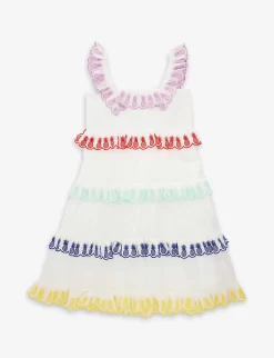 Zimmermann Frilled-shoulder Smock-top Cotton-poplin A-line Mini Dress 6-12 Years 5 Zimmermann Frilled-shoulder Smock-top Cotton-poplin A-line Mini Dress 6-12 Years -Boutique Fashionable Childrens Clothing Store R04135660 MULTI ALT02