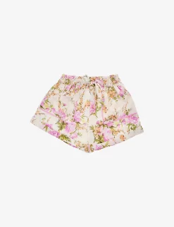 Zimmermann Halycon Floral-pattern Cotton Shorts 4-12 Years
