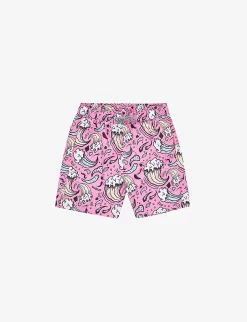 Wavy Days-print Shell Swim Shorts 3-13 Years
