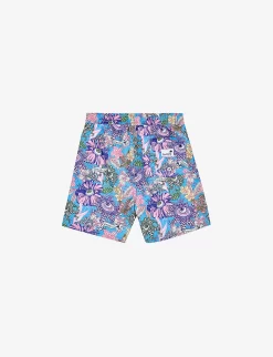 Tropic Eyeballs Shell Swim Shorts 3-13 Years -Boutique Fashionable Childrens Clothing Store R04136357 BLUE ALT02