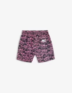 Skulls-print Recycled-polyester Swim Shorts 3-13 Years -Boutique Fashionable Childrens Clothing Store R04136360 BLACKRED ALT02