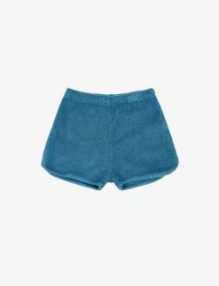 Leek Elasticated-waist Cotton-towelling Shorts 1-18 Months