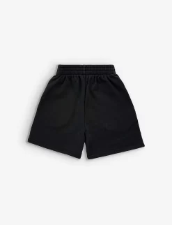 Balenciaga Regular-fit Cotton-jersey Shorts 4-10 Years -Boutique Fashionable Childrens Clothing Store R04137868 WASHEDBLACK ALT02