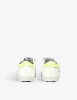 Golden Goose Baby School Star-motif Leather Trainers 4 Months-2 Years -Boutique Fashionable Childrens Clothing Store R04139076 WHITEOTH ALT03