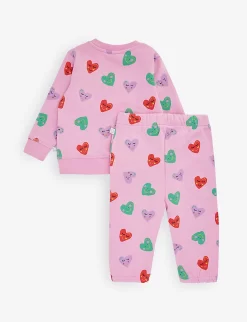 STELLA MCCARTNEY Heart-print Cotton-jersey Tracksuit 6-36 Months