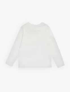 STELLA MCCARTNEY Heart-print Cotton-jersey T-shirt 9-36 Months -Boutique Fashionable Childrens Clothing Store R04142067 WHITE ALT02