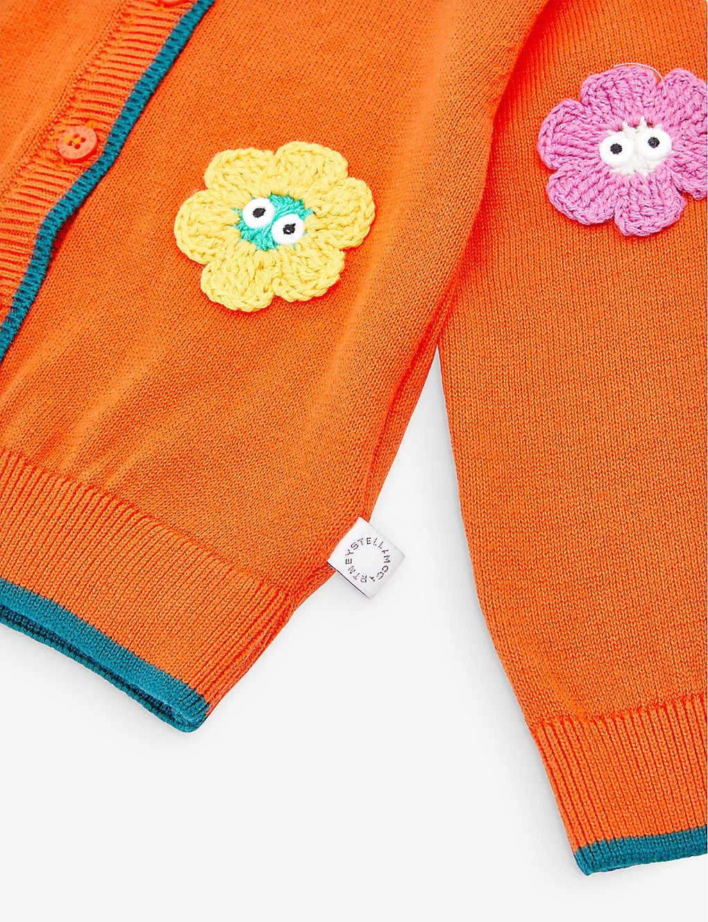 STELLA MCCARTNEY Flower-patch Cotton-knit Cardigan 3-36 Months 2 STELLA MCCARTNEY Flower-patch Cotton-knit Cardigan 3-36 Months - Image 2