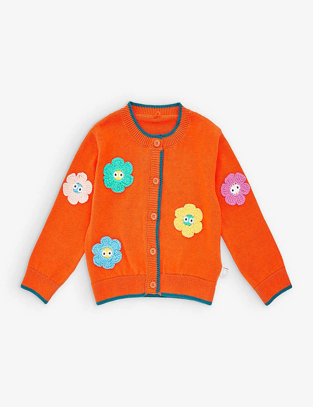 STELLA MCCARTNEY Flower-patch Cotton-knit Cardigan 3-36 Months 1 STELLA MCCARTNEY Flower-patch Cotton-knit Cardigan 3-36 Months