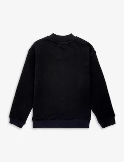 STELLA MCCARTNEY Stel G Sweatshirt Organic Cotton-jersey Sweatshirt 4-14 Years 5 STELLA MCCARTNEY Stel G Sweatshirt Organic Cotton-jersey Sweatshirt 4-14 Years -Boutique Fashionable Childrens Clothing Store R04142094 BLACK ALT02