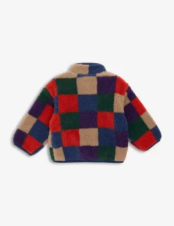 STELLA MCCARTNEY Check-pattern Recycled-polyester Fleece Jacket 9-36 Months -Boutique Fashionable Childrens Clothing Store R04142104 COLOURFUL ALT02