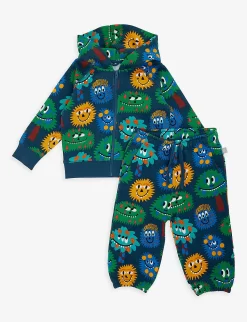 STELLA MCCARTNEY Flower-print Organic-cotton Fleece Tracksuit 6-36 Months
