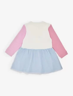 STELLA MCCARTNEY Graphic-print Cotton-jersey Dress 3-36 Months -Boutique Fashionable Childrens Clothing Store R04142108 IVORY ALT02